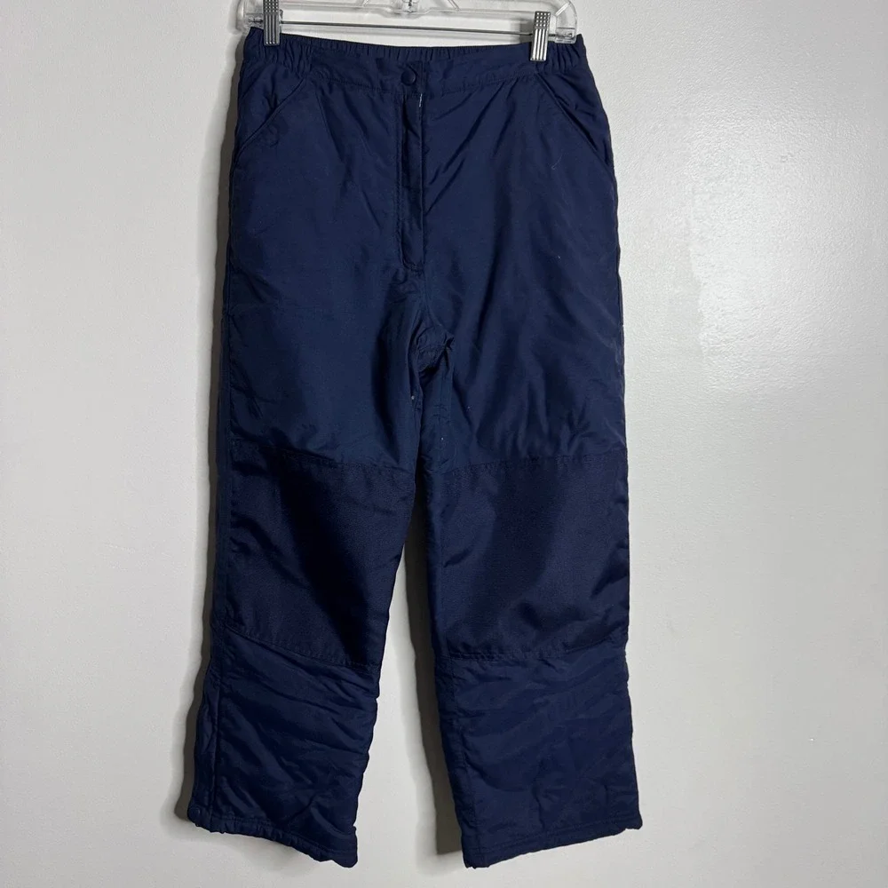 Kids L L Bean Navy Blue Insulated Snow Pants Size 14 Waterproof‎ Winter Gear